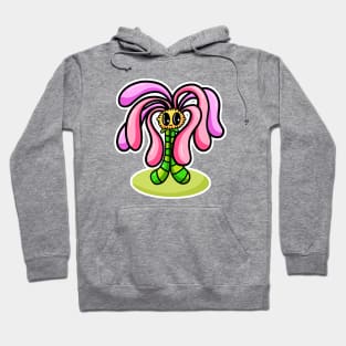 Pretty Pink Flower Cartoon Character Hoodie